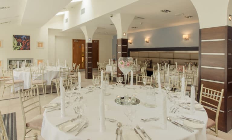 Tulfarris Hotel & Golf Resort Manor House Bar set for a wedding