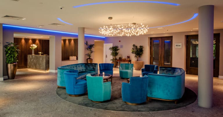 Tulfarris Hotel & Golf Resort lobby seating area