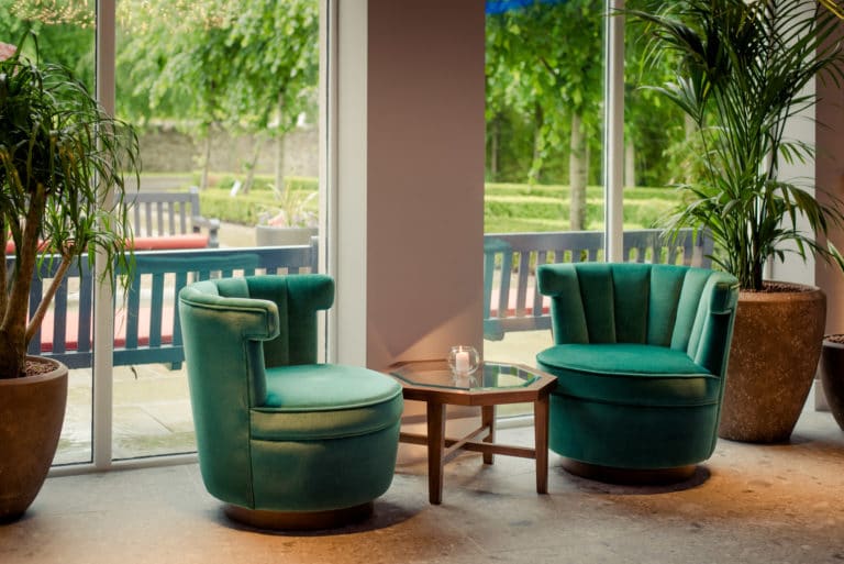 Tulfarris Hotel & Golf Resort lobby seating by the entrance