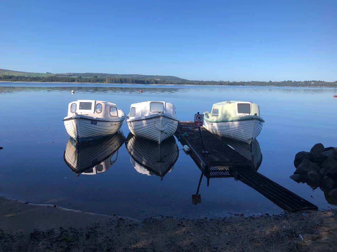 three boats on Blessington Lake