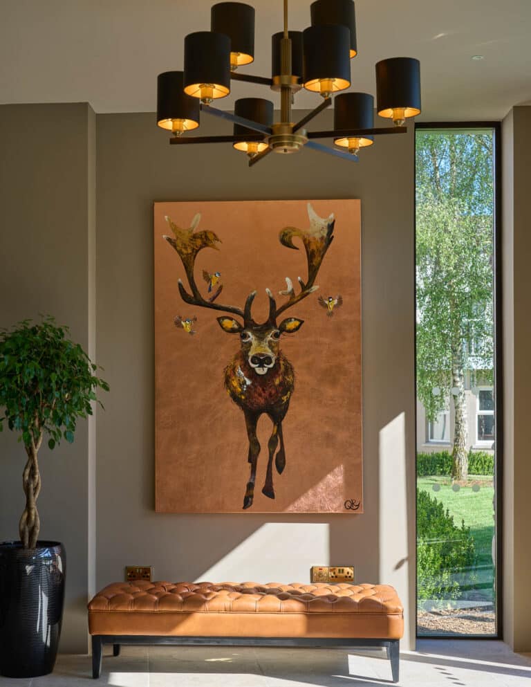 Tulfarris entrance foyer with Deer Artwork